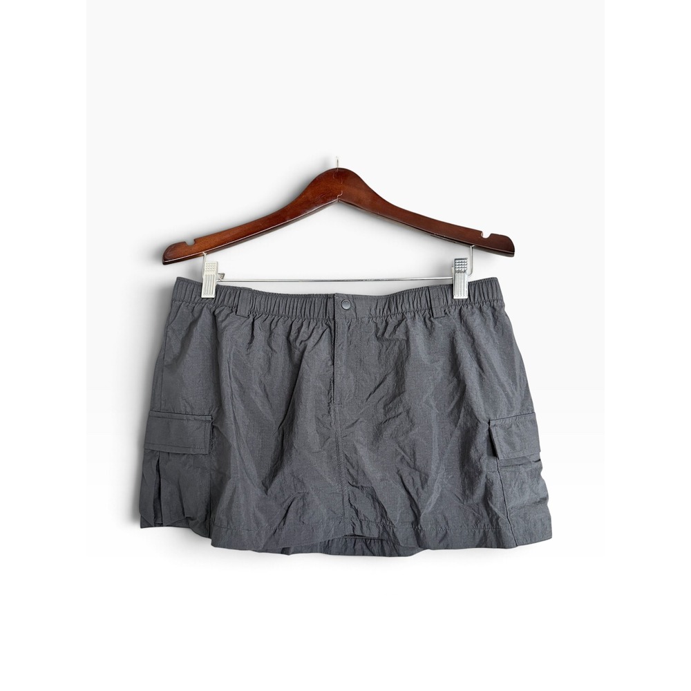 Under Armour Womens XL UA Unstoppable Utility Skirt Black Cargo Ripstop Mini NWT